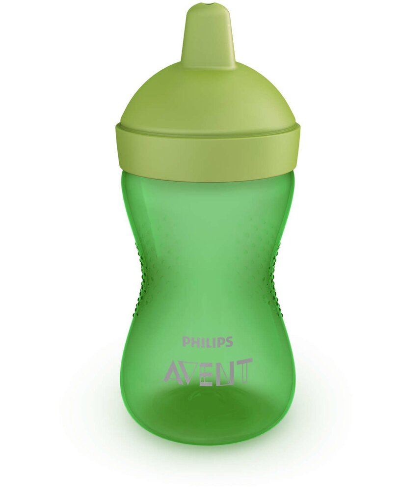 Нескользкая бутылочка с твердым носиком Philips Avent My Grippy, 18 мес.,  300 мл, зеленый цена | kaup24.ee