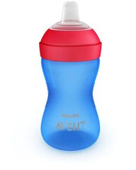 Нескользкая бутылочка с твердым носиком Philips Avent My Grippy, 9 мес., 300 мл, синий цена и информация | Philips Avent Приспособления для кормления | kaup24.ee