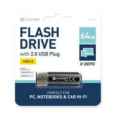 Флэш-накопитель Platinet 42117, 64 ГБ цена и информация | USB накопители | kaup24.ee