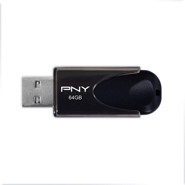 Mälupulk PNY Attaché 4 USB 2.0 64 GB, must hind
