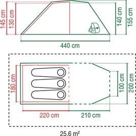 Telk Coleman Chimney Rock Plus 3, roheline/hall hind ja info | Telgid | kaup24.ee