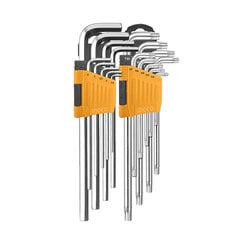 Kuuskantvõtmete ja Torx võtmete komplekt Ingco HHKSET0181, 1,5-10mm hind ja info | Käsitööriistad | kaup24.ee