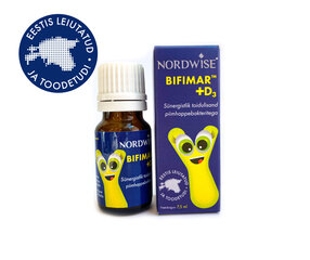 Bifimar®+D3 Sünergistlik toidulisand laste seedimisele ja immuunsüsteemile (7,5ml) цена и информация | Витамины, пищевые добавки, препараты для хорошего самочувствия | kaup24.ee