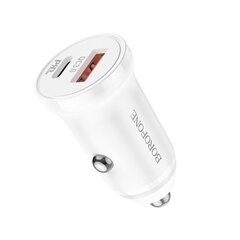 Автомобильная зарядка Borofone BZ18A USB-A/Type-C PD20W+QC3.0 черная цена и информация | Зарядные устройства для телефонов | kaup24.ee