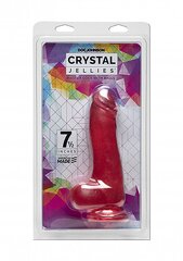 Пенис с шариками Crystal Jellies 18 см, розовый цена и информация | Фаллоимитаторы | kaup24.ee