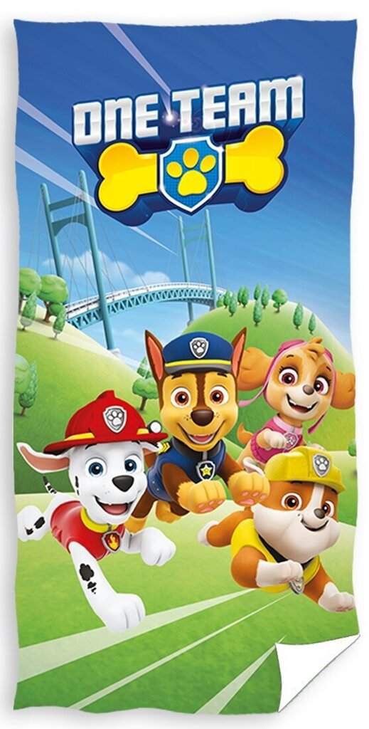 Rannarätik Paw Patrol, 70 x 140 cm hind ja info | Rätikud, saunalinad | kaup24.ee