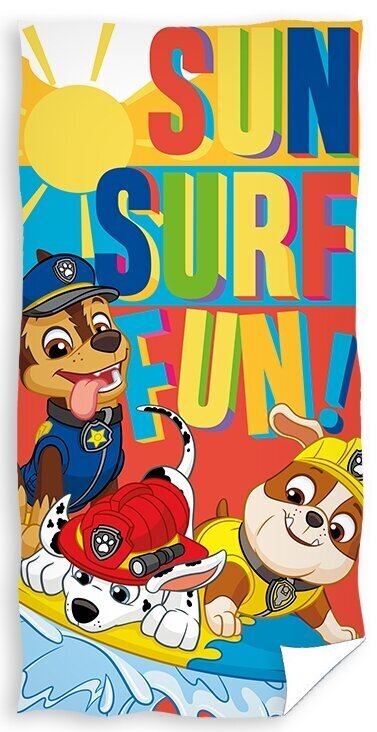 Rannarätik Paw Patrol, 70 x 140 cm hind ja info | Rätikud, saunalinad | kaup24.ee