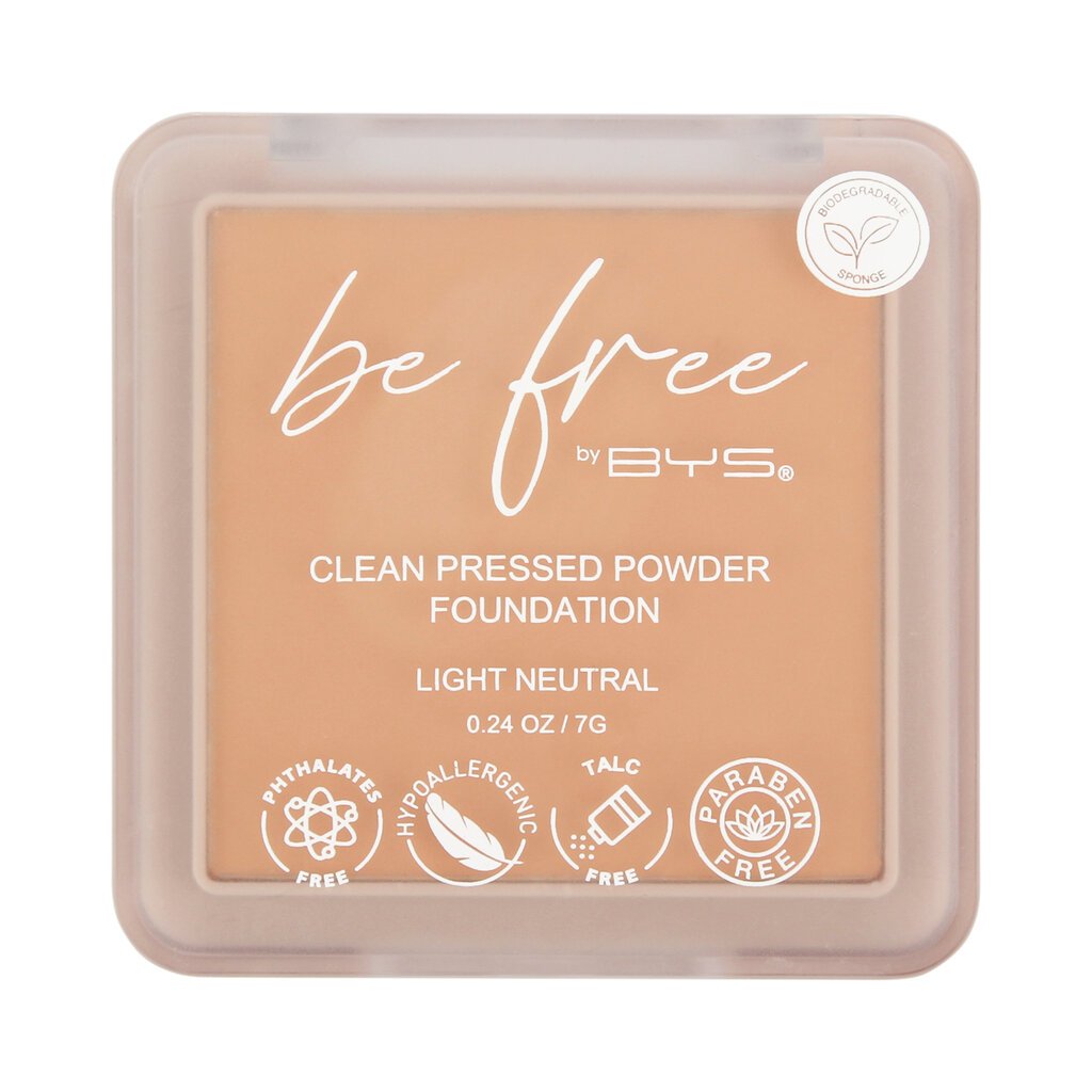 BYS Be Free Kompaktpuuder Light Neutral цена и информация | Jumestuskreemid, puudrid | kaup24.ee