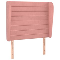 vidaXL voodipeats servadega, roosa, 103x23x118/128 cm, samet hind ja info | Voodid | kaup24.ee