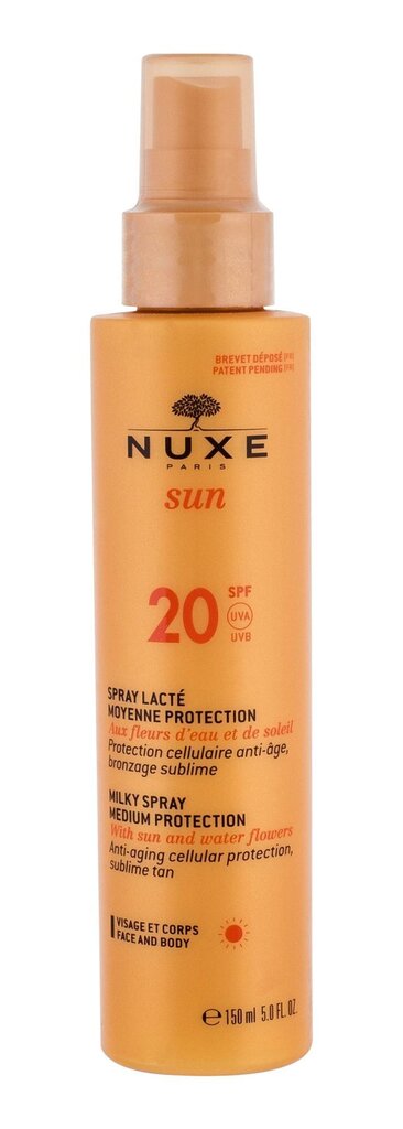 Sprei päikesekaitseks Nuxe SPF20 150ml hind ja info | Päikesekreemid | kaup24.ee