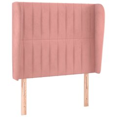vidaXL voodipeats servadega, roosa, 103x23x118/128 cm, samet hind ja info | Voodid | kaup24.ee