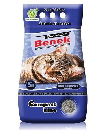 Super Benek Compact merelõhnaline allapanu, 5 l цена и информация | Kassiliiv | kaup24.ee