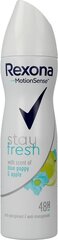 Pihustatav deodorant naistele Rexona Stay Fresh Woman Blue Poppy & Apple, 150ml hind ja info | Rexona Kosmeetika, parfüümid | kaup24.ee