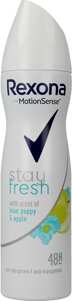 Pihustatav deodorant naistele Rexona Stay Fresh Woman Blue Poppy & Apple, 150ml hind ja info | Deodorandid | kaup24.ee