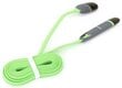 Platinet kaabel USB - microUSB/Lightning 1m, roheline hind ja info | Kaablid ja juhtmed | kaup24.ee