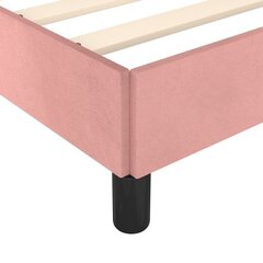 vidaXL voodiraam peatsiga, roosa, 160x200 cm, samet цена и информация | Кровати | kaup24.ee