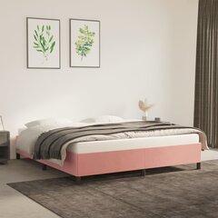 vidaXL voodiraam, roosa, 180x200 cm, samet цена и информация | Кровати | kaup24.ee