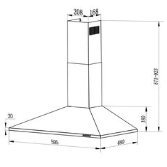 Köögikubu - 60 cm., Berdsen modern hind ja info | Õhupuhastid | kaup24.ee