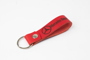 Кожаный брелок Mercedes-Benz, красный цена и информация | Брелки | kaup24.ee