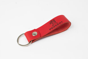 Peugeot nahast võtmehoidja, punane hind ja info | Originaalsed võtmehoidjad | kaup24.ee