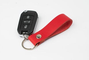 Кожаный брелок Volkswagen, красный цена и информация | Брелки | kaup24.ee