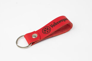 Кожаный брелок Volkswagen, красный цена и информация | Брелки | kaup24.ee