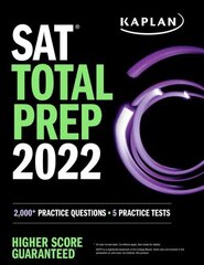 SAT Total Prep 2022: 2,000plus Practice Questions plus 5 Practice Tests цена и информация | Энциклопедии, справочники | kaup24.ee