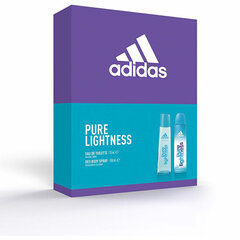 Набор для женщин Adidas Pure Lightness: туалетная вода EDT, 75 мл + дезодорант, 150 мл цена и информация | Женские духи | kaup24.ee