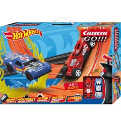 Автогоночная трасса Carrera GO!!! Hot wheels 4.9 meters with turbo boost - Ready to Race цена и информация | Игрушки для мальчиков | kaup24.ee