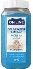 Расслабляющая соль для ванн On Line, 800 г цена и информация | Масла, гели для душа | kaup24.ee