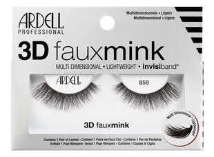 Kunstripsmed Ardell 3D Faux Mink False Eyelashes 858 Lash, must, 4 paari цена и информация | Накладные ресницы, керлеры | kaup24.ee