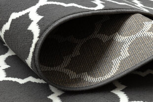 Rugsx ковровая дорожка Bcf Morad Trelis, чёрная / белая, 100 см цена и информация | Ковры | kaup24.ee