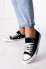 Классические черно-белые женские кроссовки Shelovet цена и информация | Спортивная обувь, кроссовки для женщин | kaup24.ee