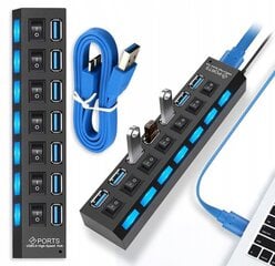 7 pordiga USB-jaotur цена и информация | Адаптер Aten Video Splitter 2 port 450MHz | kaup24.ee