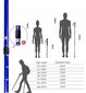 3-astmelised teleskoop-kepikõnnikepid, 63–135 cm, sinine цена и информация | Käimiskepid | kaup24.ee