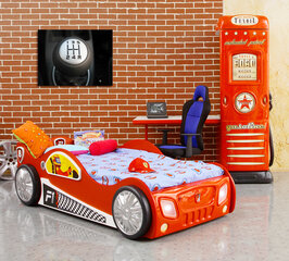 Кровать с матрасом Monza, красная цена и информация | Детские кровати | kaup24.ee