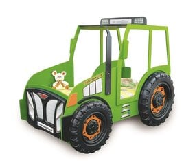 Кровать с матрасом Tractor, зеленая цена и информация | Детские кровати | kaup24.ee
