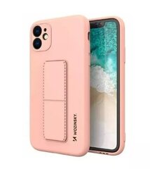 Telefoniümbris Wozinsky Kickstand Case Silicone Stand Cover for Samsung Galaxy A22 5G, roosa hind ja info | Telefoni kaaned, ümbrised | kaup24.ee