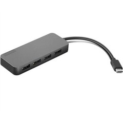 4-портовый концентратор Lenovo USB A с разъемом USB-C GX90X21431 цена и информация | Адаптер Aten Video Splitter 2 port 450MHz | kaup24.ee