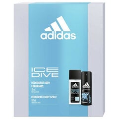 Komplekt Adidas Ice Dive: pihustatav deodorant, 150 ml + kehasprei, 150 ml hind ja info | Adidas Hügieenitarbed | kaup24.ee