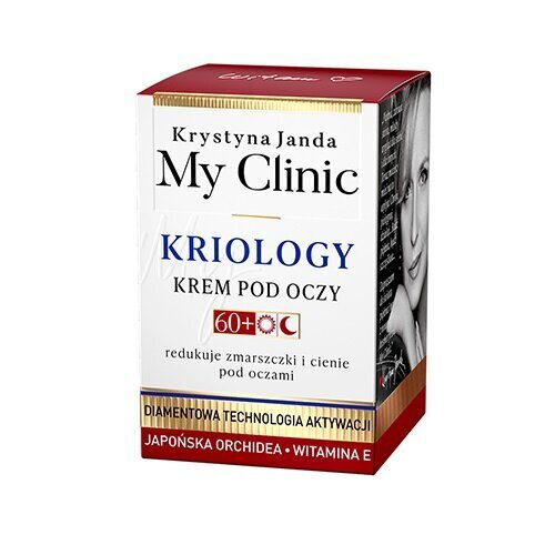 Silmaümbruskreem 60+ Jaapani orhidee ja E-vitamiiniga Krystyna Janda My Clinic Kriology, 15 ml цена и информация | Silmakreemid, seerumid | kaup24.ee