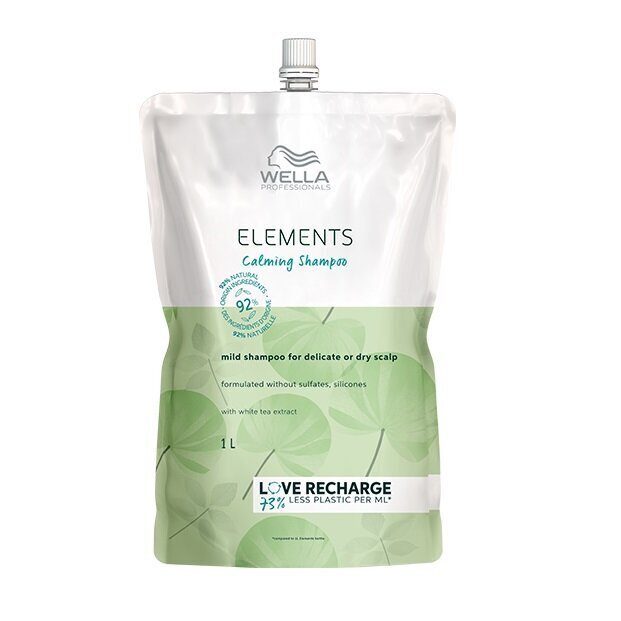 Rahustav šampoon Refill Wella Professionals Elements Calming Shampoo, 1000ml hind ja info | Šampoonid | kaup24.ee
