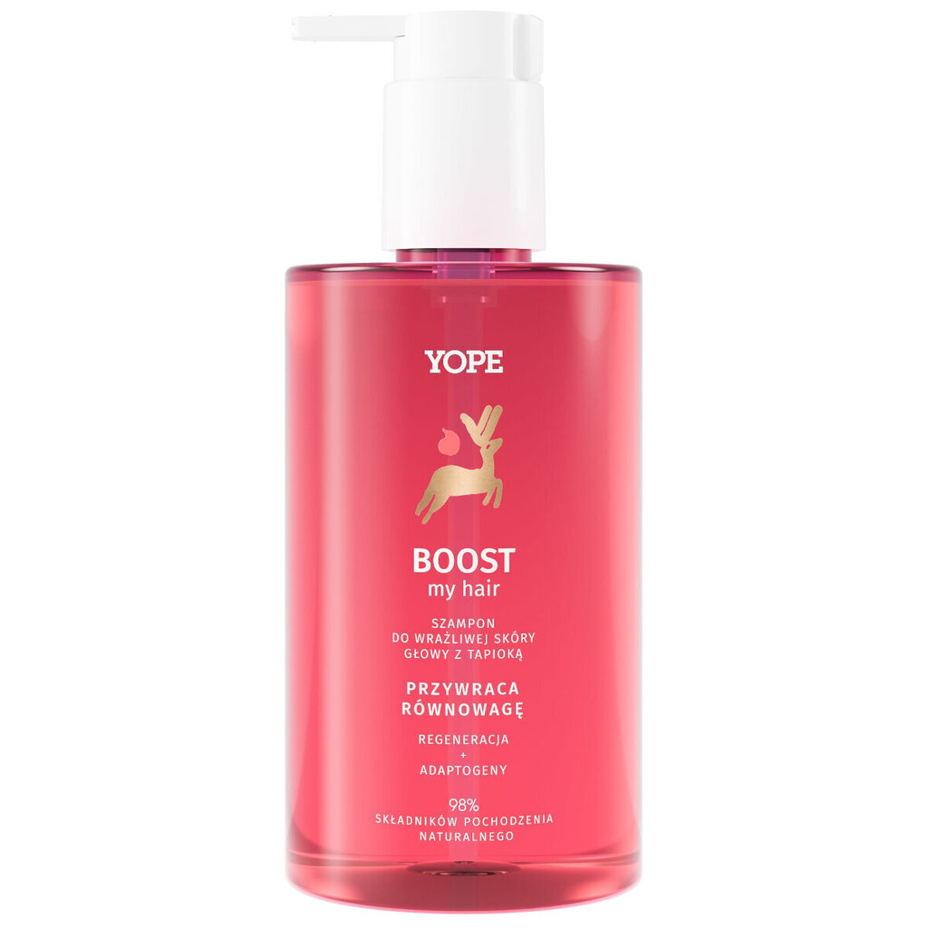 Šampoon tundlikule peanahale tapiokiga Yope Boost My Hair, 300 ml цена и информация | Šampoonid | kaup24.ee