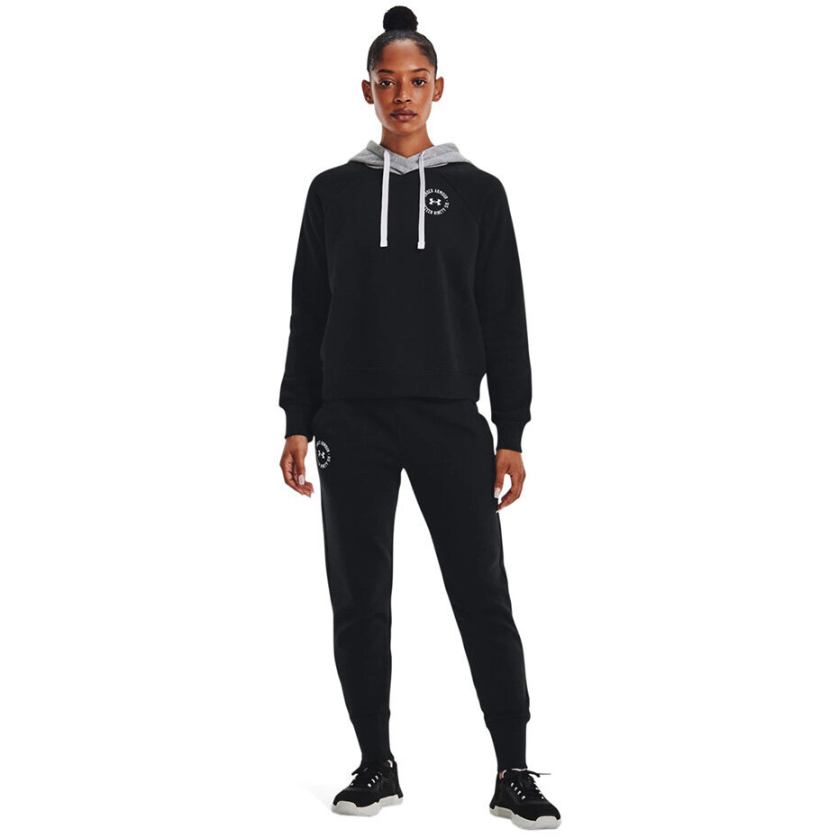 Naiste dressipluus Under Armour Rival Fleece CB must 1373031 001 цена и информация | Naiste pusad | kaup24.ee