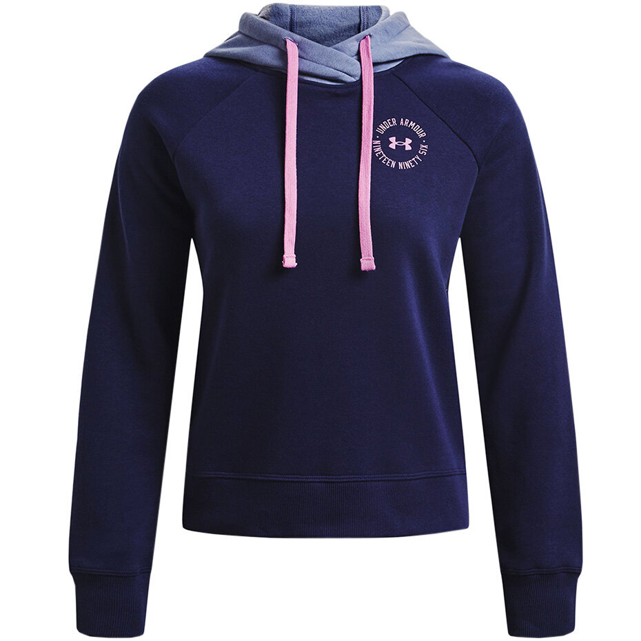 Naiste dressipluus Under Armour Rival Fleece CB tumesinine 1373031 410 цена и информация | Naiste pusad | kaup24.ee