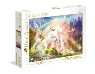 Clementoni Sunset Unicorns pusle, 500-osaline hind ja info | Pusled | kaup24.ee