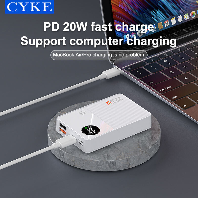 Cyke Q8 30000mAh 22,5W kiirlaadimisega mobiilne akupank LED-ekraaniga (Power Bank) цена и информация | Akupangad | kaup24.ee