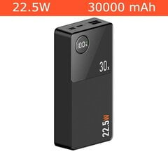 Cyke Q8 30000mAh 22,5W kiirlaadimisega mobiilne akupank LED-ekraaniga (Power Bank) цена и информация | Зарядные устройства Power bank | kaup24.ee