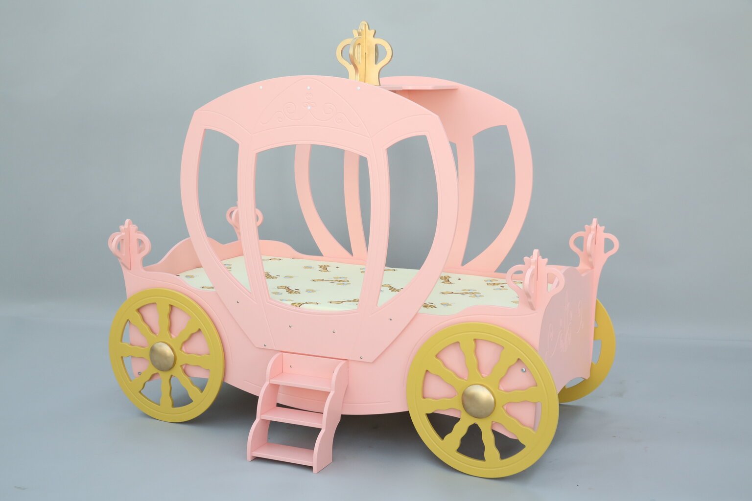 Voodi koos madratsiga Princess Carriage, roosa hind ja info | Lastevoodid | kaup24.ee