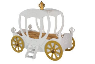 Voodi koos madratsiga Princess Carriage, valge цена и информация | Детские кровати | kaup24.ee